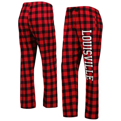 Louisville Cardinals Women's Haley Flannel Sleep Pants - Red/Black