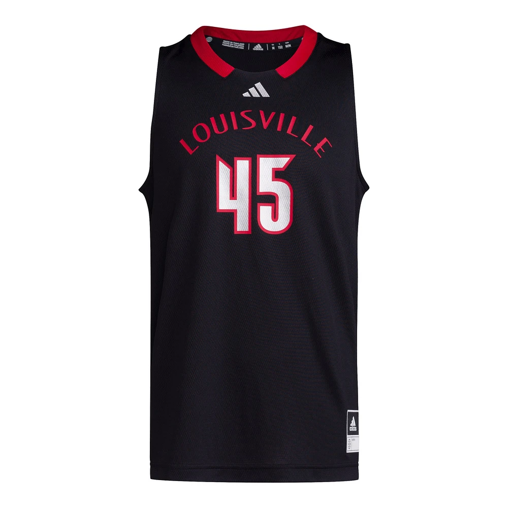 Youth adidas #45 Black Louisville Cardinals Swingman Jersey