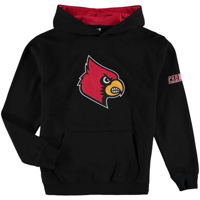 Louisville Cardinals Colosseum Slash Stack 2.0 Pullover Hoodie - Red