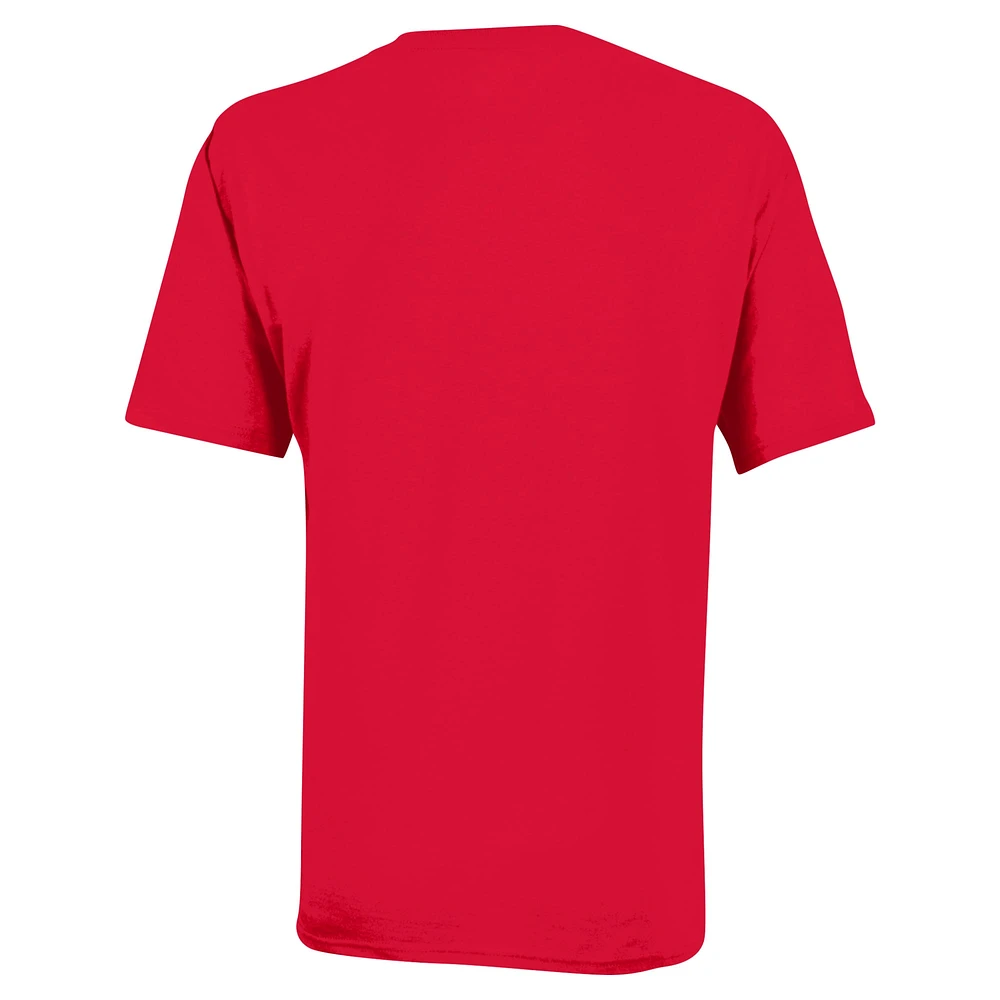 T-shirt rouge champion des jeunes Cardinals de Louisville avec logo en forme d'arche