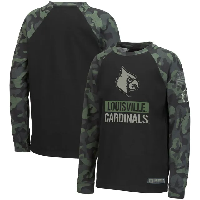 Louisville Cardinals Black Football Long Sleeve Tee Shirt by Champion