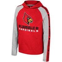 T-shirt à capuche manches longues Ned Raglan des Cardinals de Louisville rouge Colosseum pour jeunes