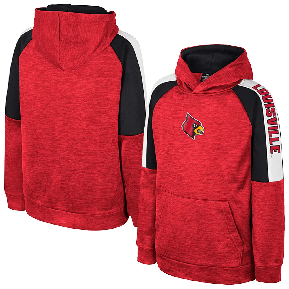 Youth Colosseum Red Louisville Cardinals Pullover Hoodie