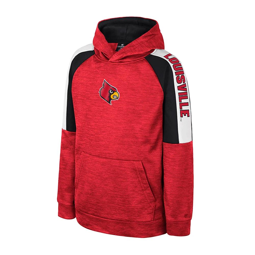 Youth Colosseum Red Louisville Cardinals Pullover Hoodie