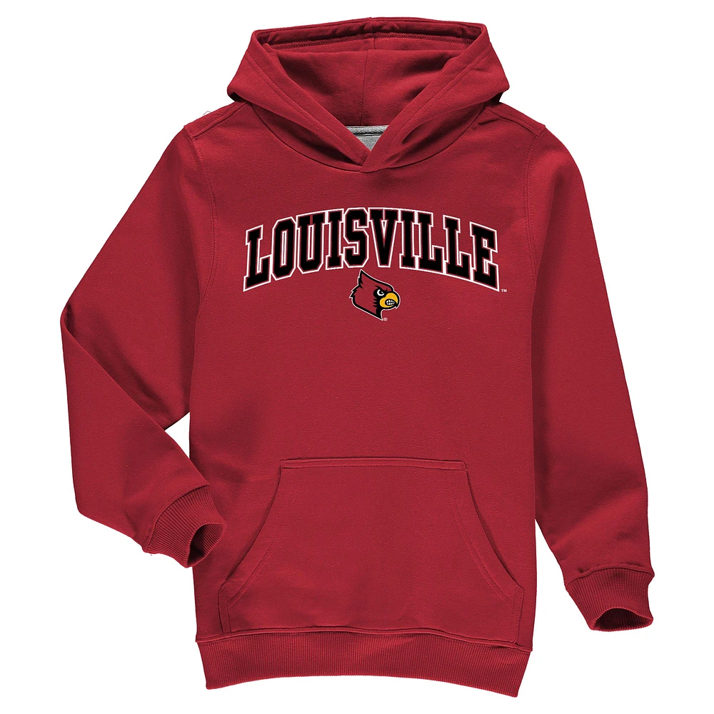 Youth Fanatics Red Louisville Cardinals Campus Pullover Hoodie