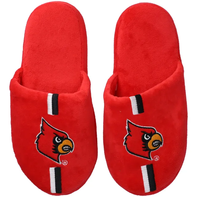 Lids Louisville Cardinals FOCO Youth Team Stripe Slippers