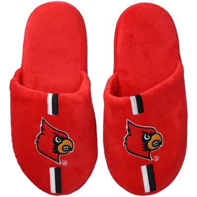 Louisville Cardinals FOCO Youth Team Stripe Slippers