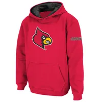 Men's Fanatics Branded Red Louisville Cardinals Team Primary Logo Pullover Hoodie Size: Medium