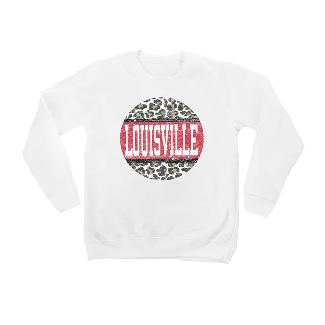 Youth Champion Gray Louisville Cardinals Icon Logo Long Sleeve Football T- Shirt