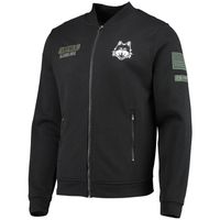 Men's Colosseum Black Loyola Chicago Ramblers OHT Military Appreciation High-Speed Bomber Full-Zip Jacket