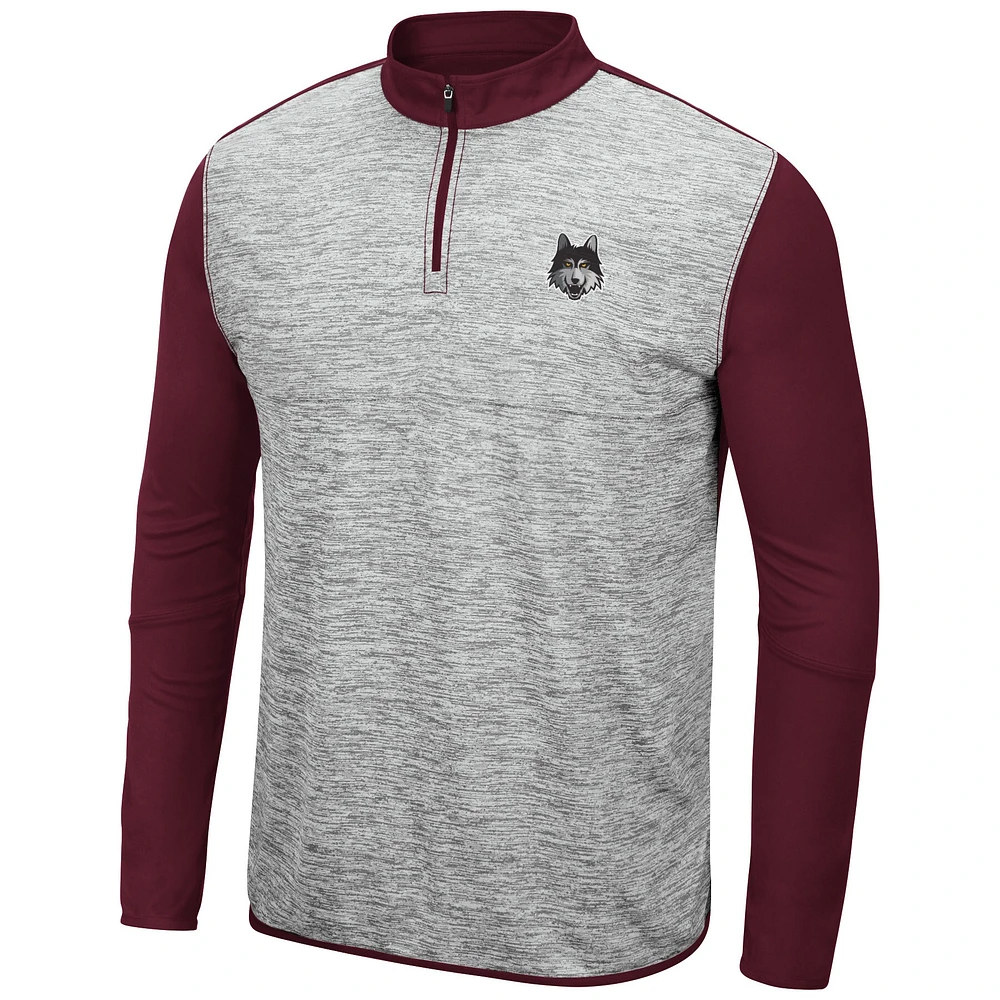 Blouson Colosseum Heather Grey/Maroon Loyola Chicago Ramblers Prospect pour homme