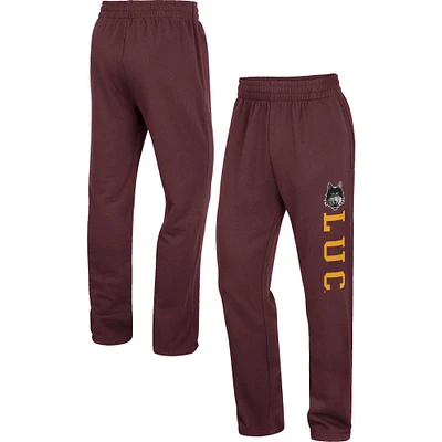 Pantalon Loyola Chicago Ramblers Wordmark Colosseum marron pour homme