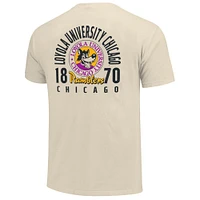 T-shirt crème pour homme avec logo mascotte des Chicago Ramblers de Loyola