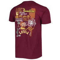 T-shirt bordeaux Loyola Chicago Ramblers à travers les années pour homme