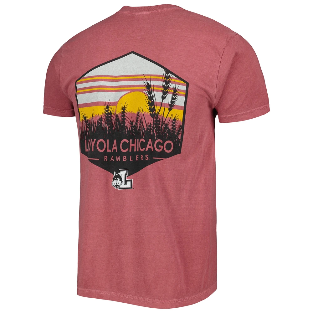 Men's Orange Loyola Chicago Ramblers Landscape Shield T-Shirt