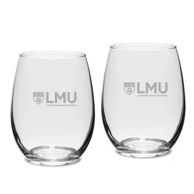 Loyola Marymount Lions 15oz. 2-Piece Stemless Wine Glass Set