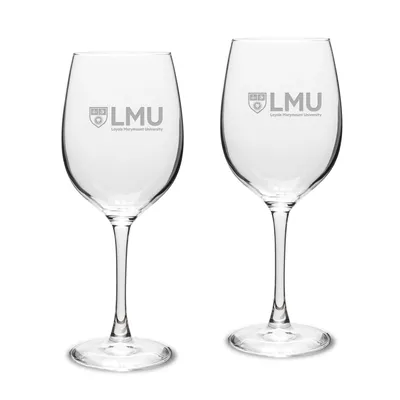 Loyola Marymount Lions 16oz. 2-Piece Traditional White Wine Glass Set