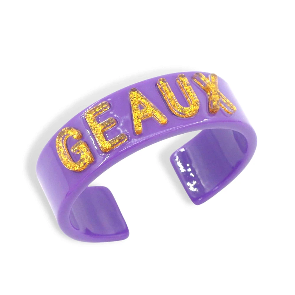 Brianna Cannon LSU Tigers Bracelet manchette avec mot-symbole