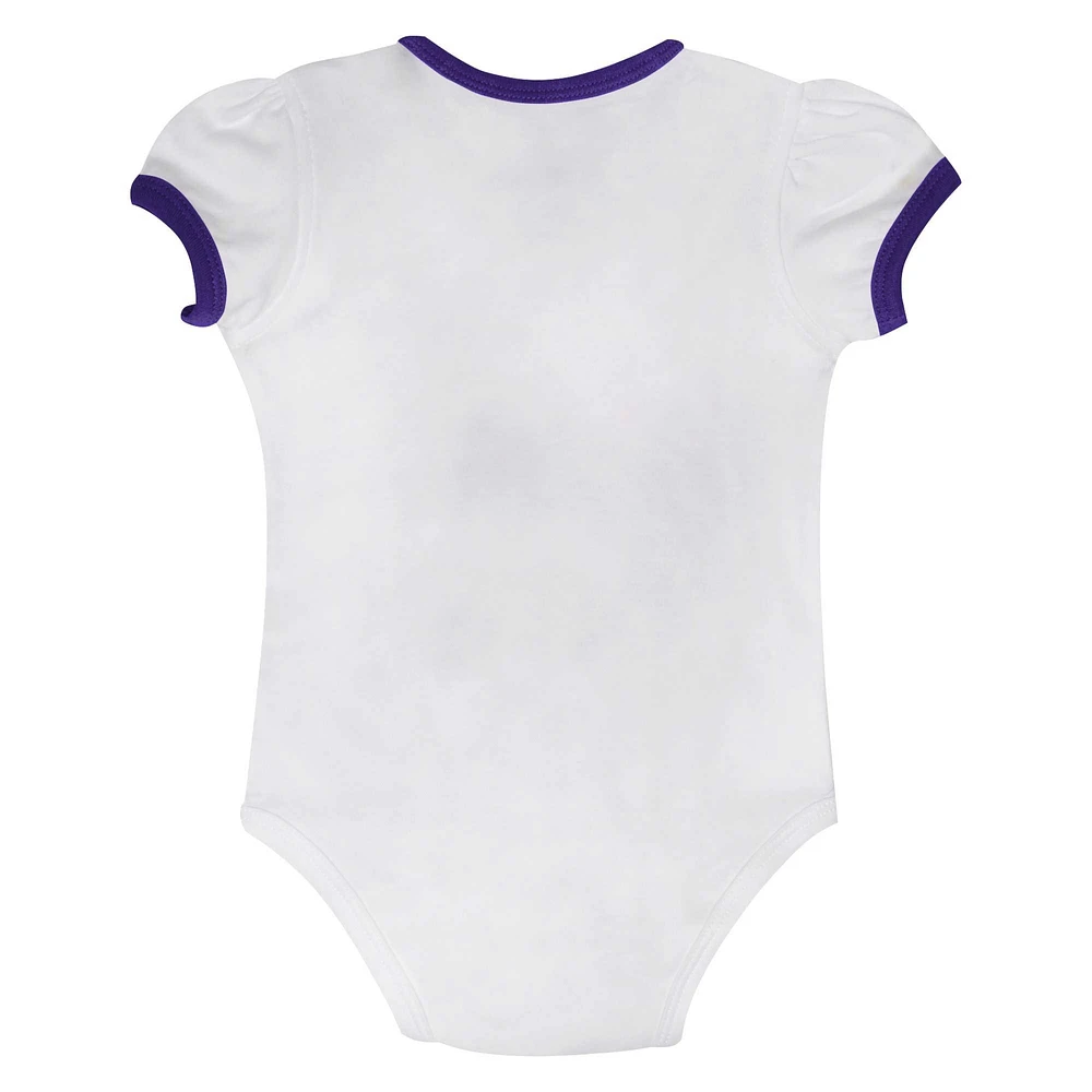 Girls Newborn & Infant LSU Tigers Two-Piece Love My Team Bodysuit Skirt Set