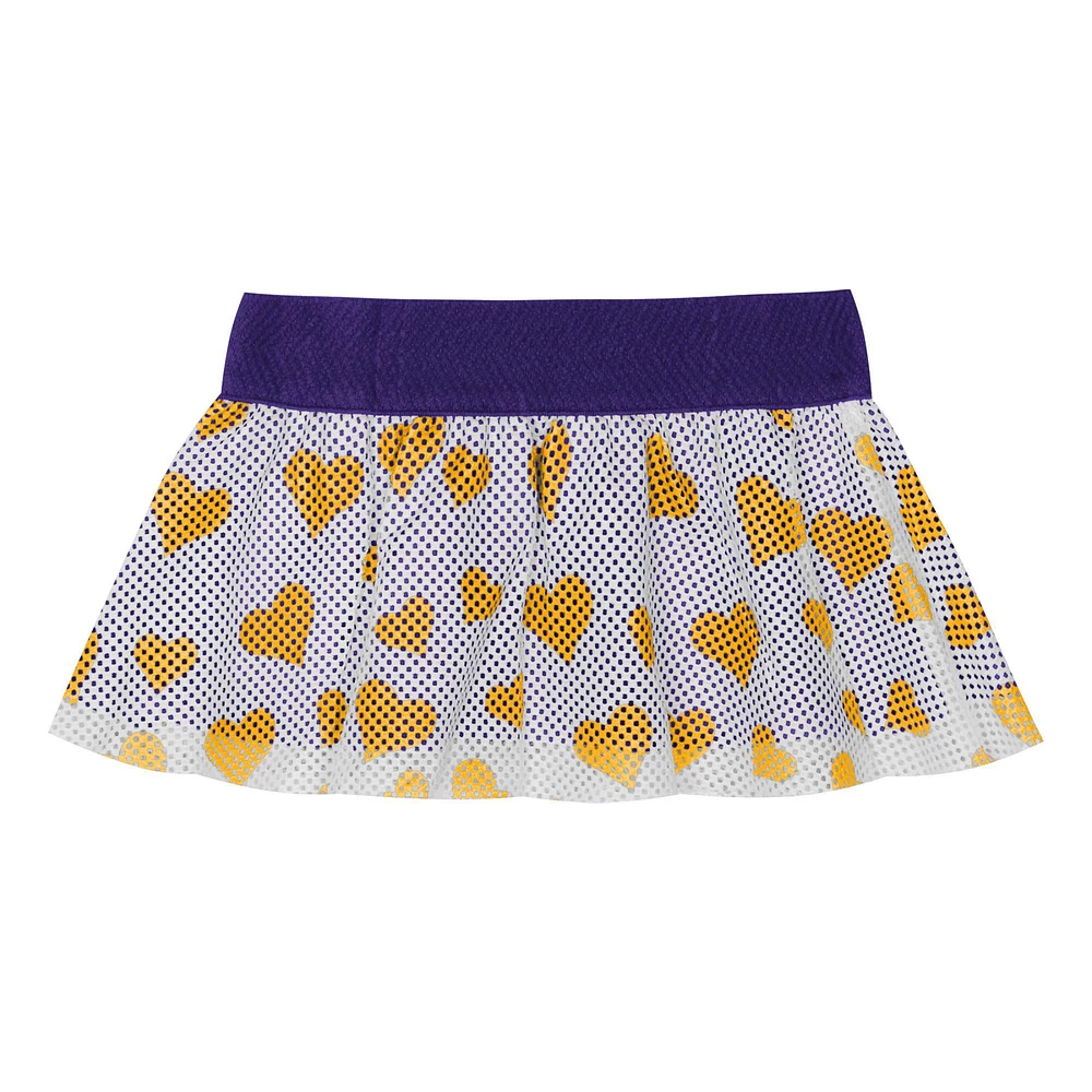 Girls Newborn & Infant LSU Tigers Two-Piece Love My Team Bodysuit Skirt Set