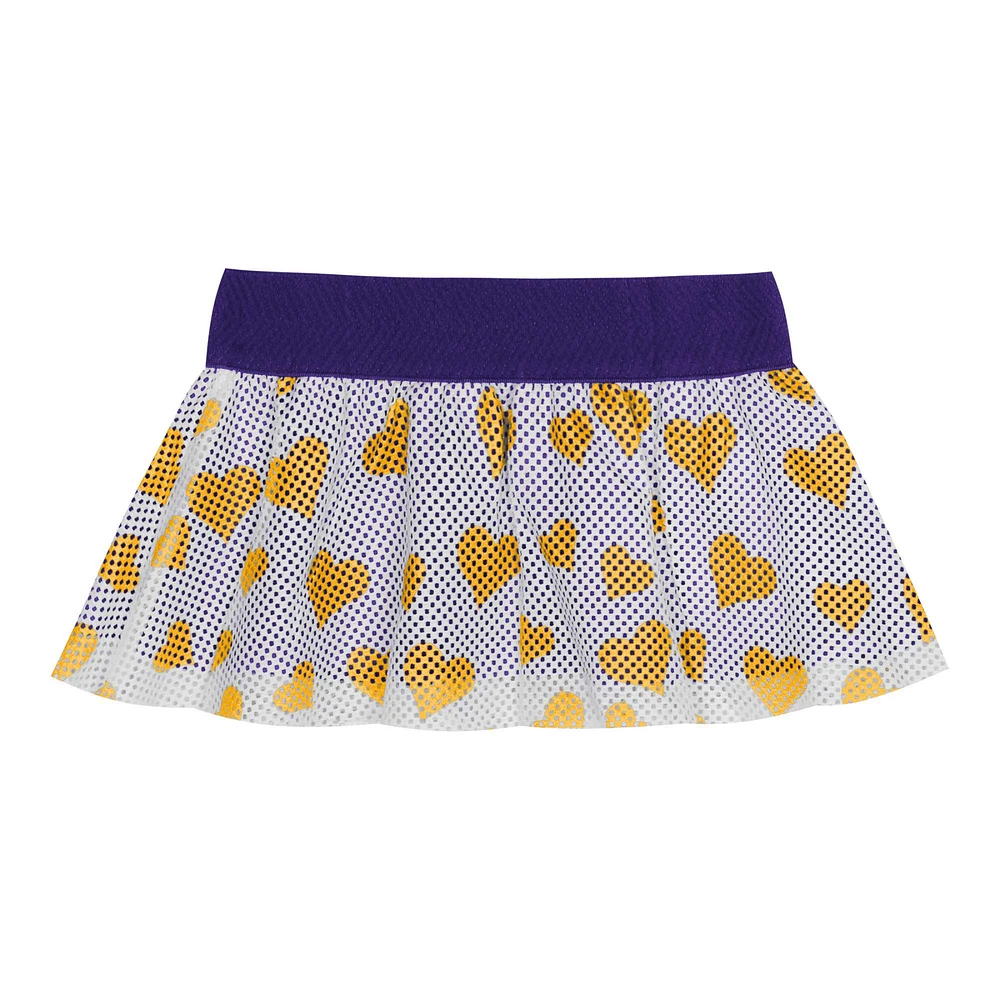 Girls Newborn & Infant LSU Tigers Two-Piece Love My Team Bodysuit Skirt Set