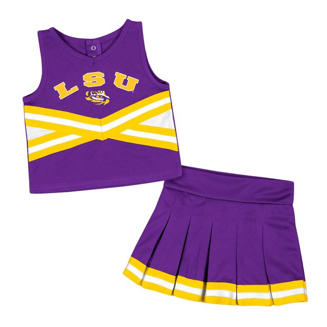 Ensemble de pom-pom girl Carousel Colosseum Purple LSU Tigers pour tout-petits filles