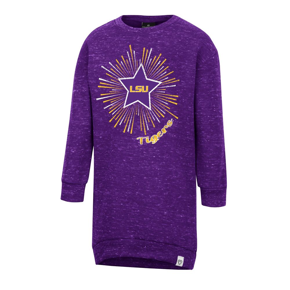 Girls Toddler Colosseum Purple LSU Tigers Cindy Lou Sweatshirt Dress