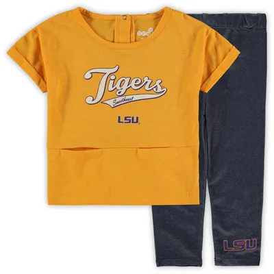 Outerstuff Girls Preschool Navy/Gray New York Yankees Forever Love T-Shirt & Leggings Set