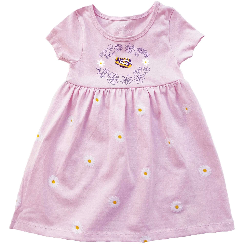 Girls Toddler Wes & Willy Pink LSU Tigers Daisy Dress