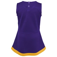 Girls Youth Purple LSU Tigers Cheer Captain Jumper Dress