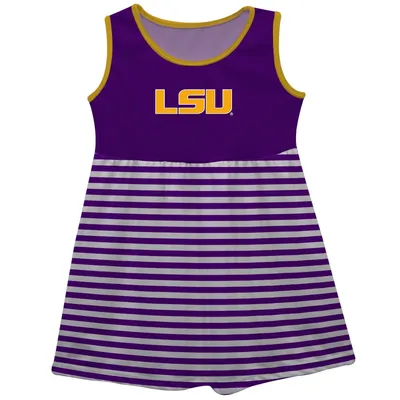 LSU Tigers Girls Youth Tank Top Dress - Purple