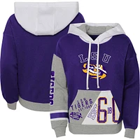 Sweat à capuche en molleton doux violet LSU Tigers True Fan pour jeune fille