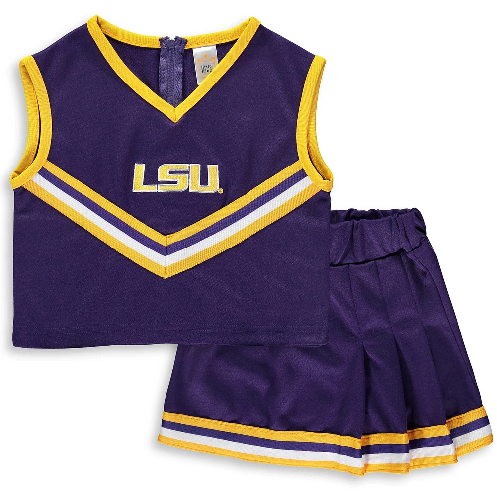 Girls Youth Purple LSU Tigers Two-Piece Cheer Set