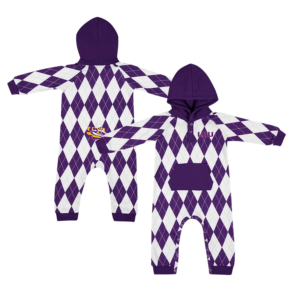 Barboteuse à capuche pour bébé Colosseum Purple LSU Tigers The Dealio