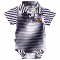 Infant Garb Violet/Blanc LSU Tigers Carson Striped Short Sleeve Body