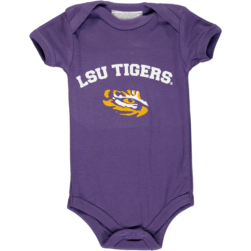 Body violet LSU Tigers Arch & Logo pour bébé