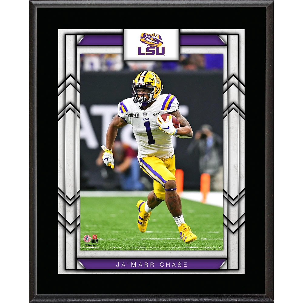 Ja'Marr Chase LSU Tigers 10.5" x 13" Sublimated Player Plaque