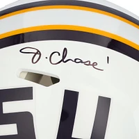 Ja'Marr Chase LSU Tigers Autographed Riddell White Speed Authentic Helmet 