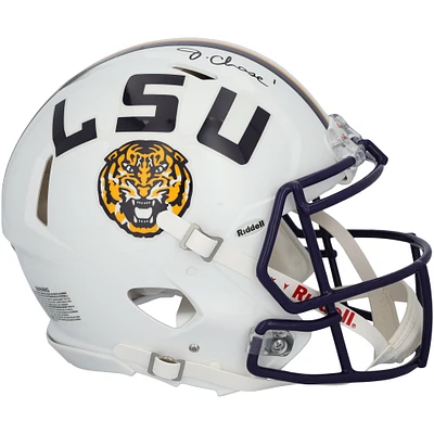 Ja'Marr Chase LSU Tigers Autographed Riddell White Speed Authentic Helmet 