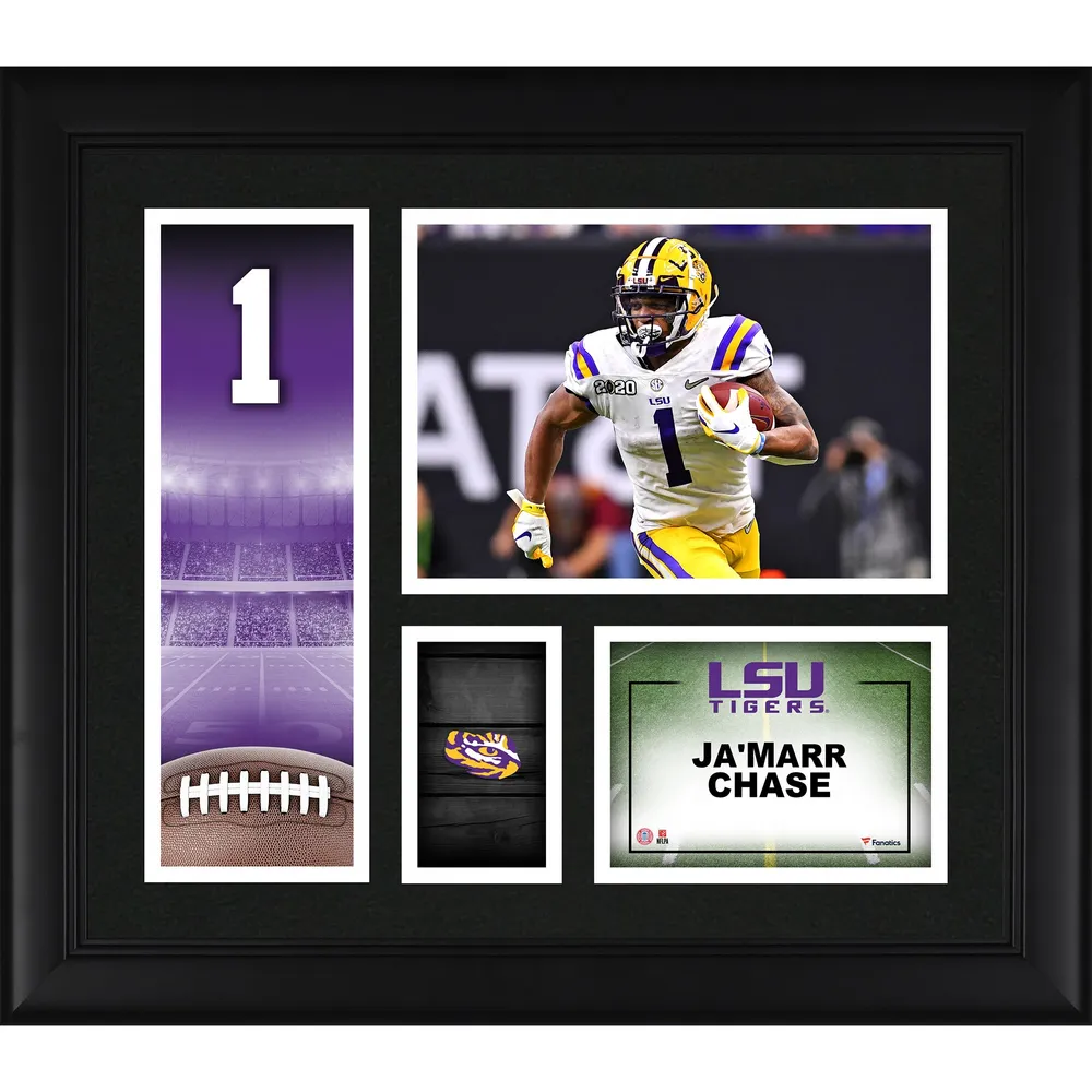 Ja'Marr Chase LSU Tigers Unsigned Flexing Photograph