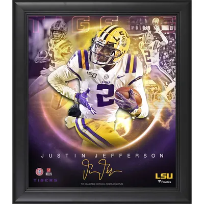 Lids Justin Jefferson Minnesota Vikings Fanatics Authentic Framed 15 x 17  Stitched Stars Collage