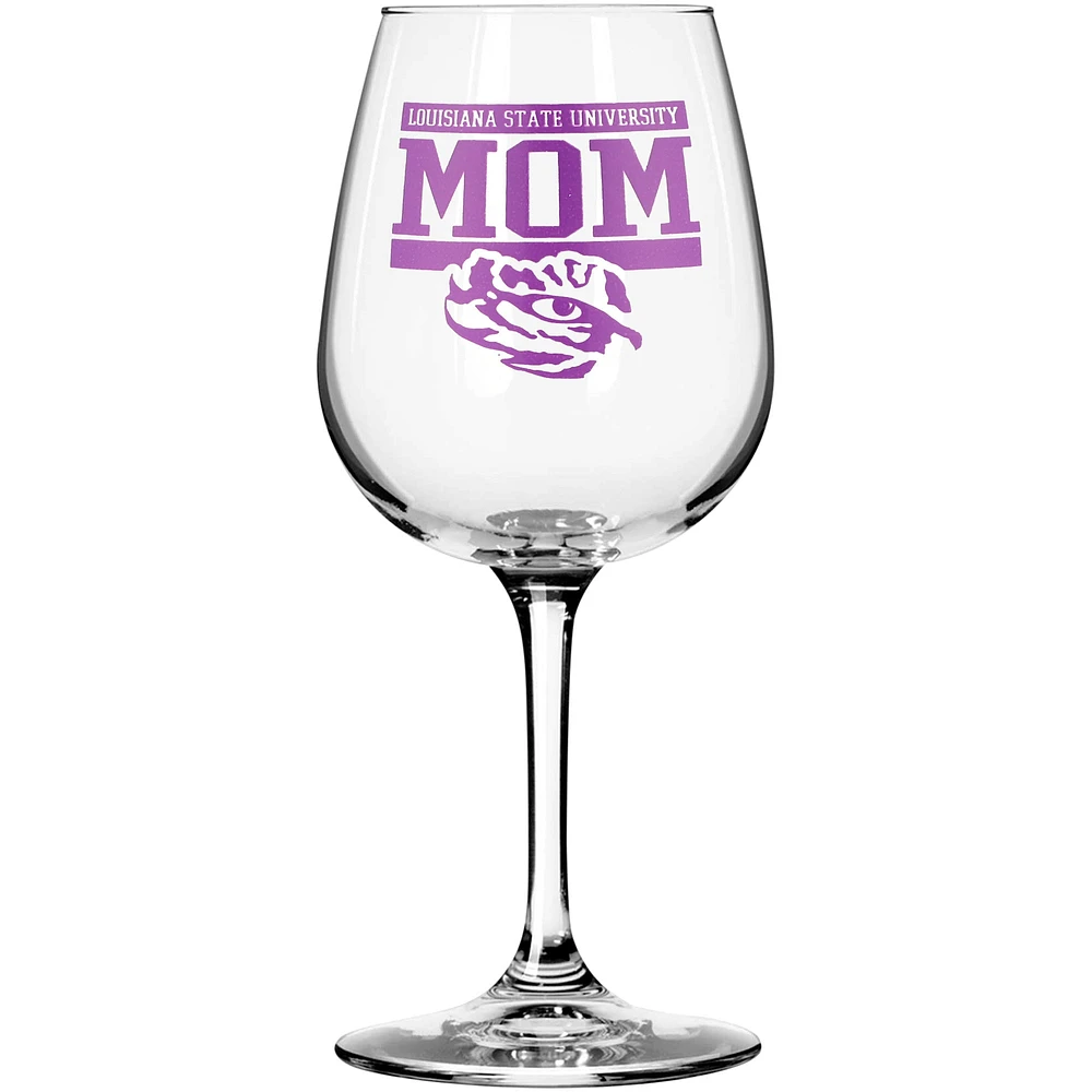 Tigres LSU 11 oz. Verre à vin à pied Team Mom