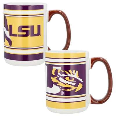 Tigres LSU 15oz. Ensemble de 2 tasses Home & Away