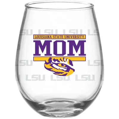 LSU Tigres 15oz. Verre à vin sans pied maman