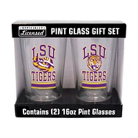 Tigres LSU 16oz. Verre à pinte, paquet de deux