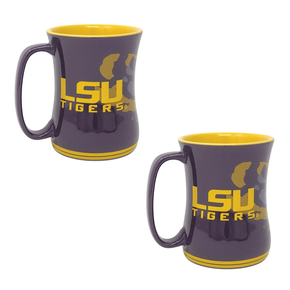 LSU Tigers 16oz. Sculpted Barista Mug Two-Pack