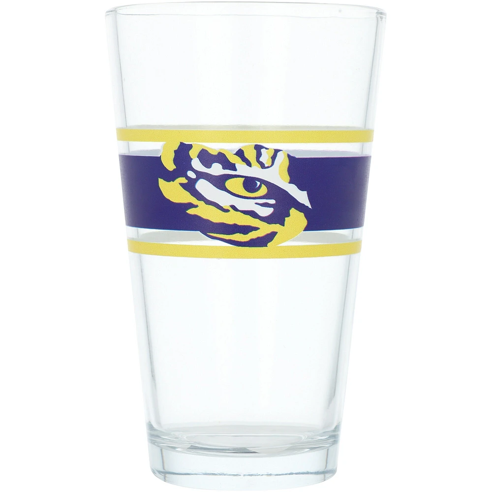 Tigres LSU 16 oz. Verre à pinte à rayures