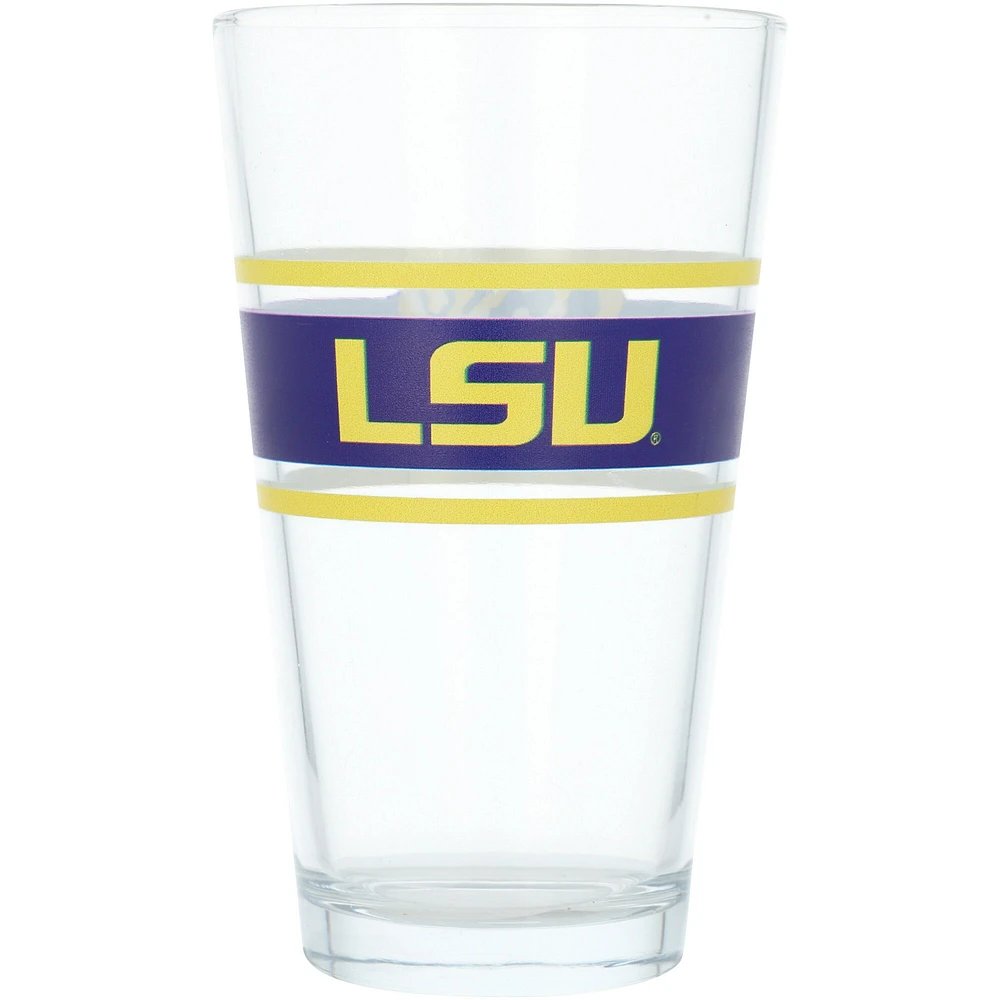 Tigres LSU 16 oz. Verre à pinte à rayures