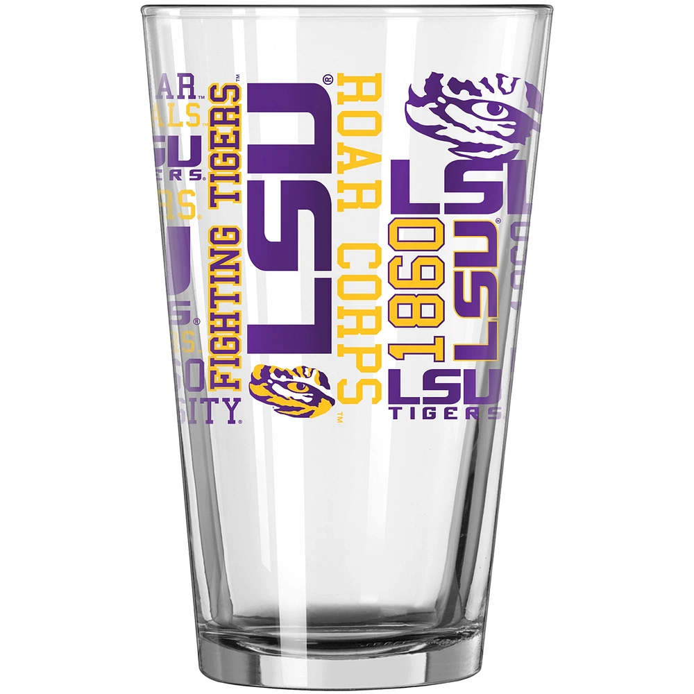 Tigres LSU 16 oz. Verre à pinte esprit d'équipe