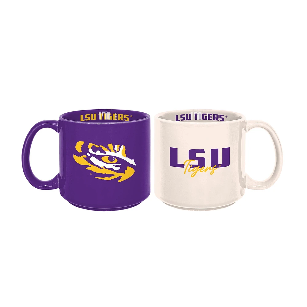 Lot de 2 tasses empilables de 15 oz des LSU Tigers